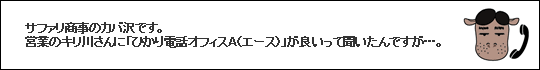 カバサワ）ひかり電話エースがの話を伺いたいのですか